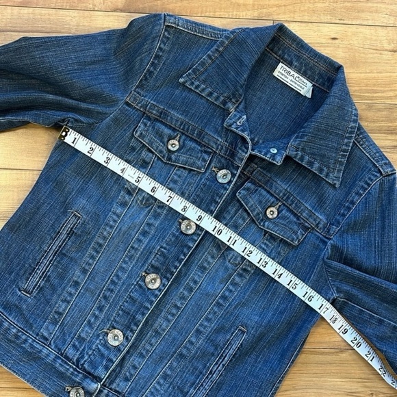 Tribal Denim Jeans Jacket Women’s Long Sleeve Stretch - Picture 13 of 15